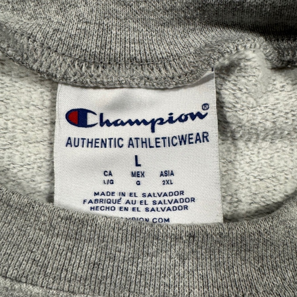 Champion James Madison University JMU Sweatshirt Gray Large Pullover Crewneck - Picture 5 of 11